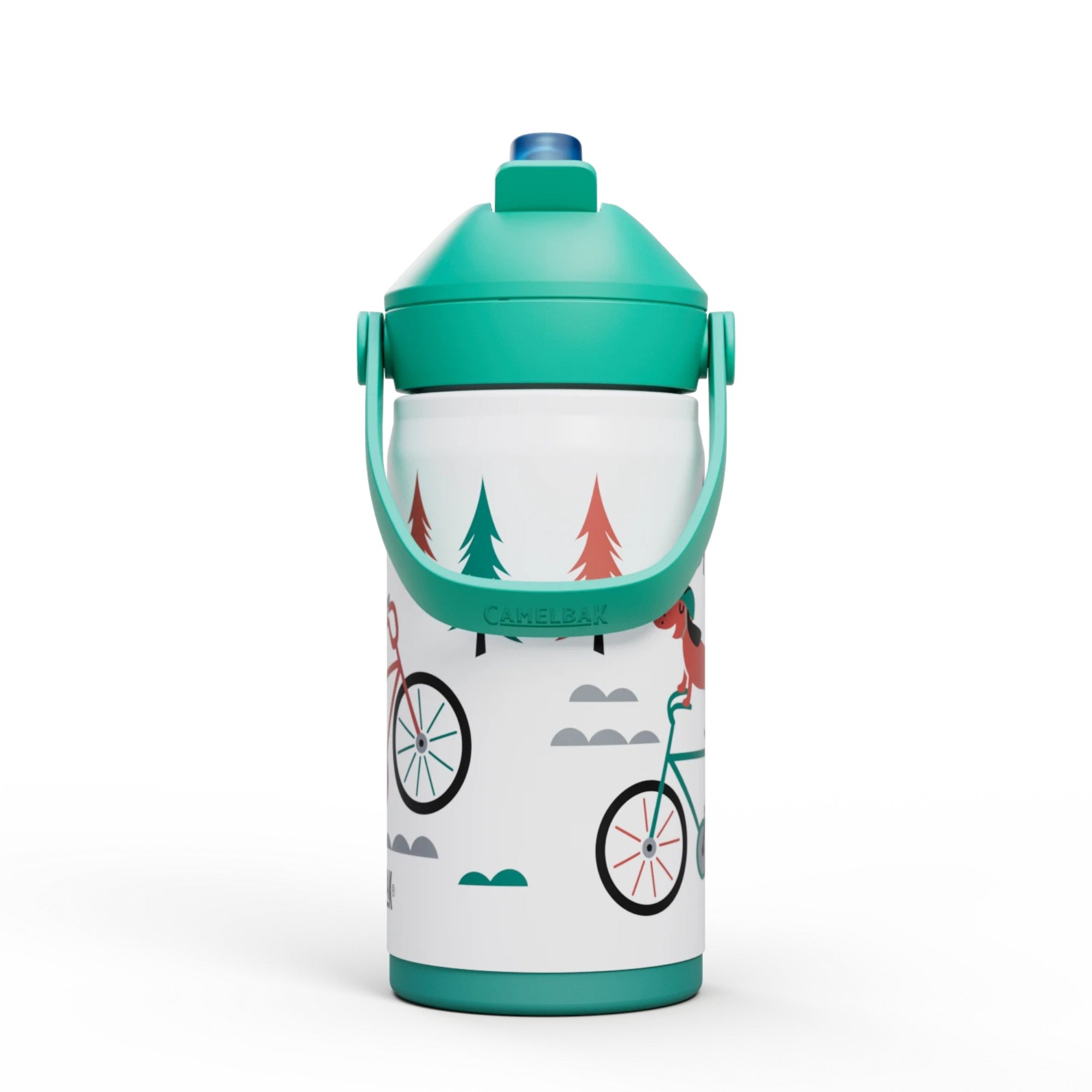 Garrafa Térmica Infantil Camelbak Thrive 354ml com design divertido, ideal para crianças em atividades ao ar livre.