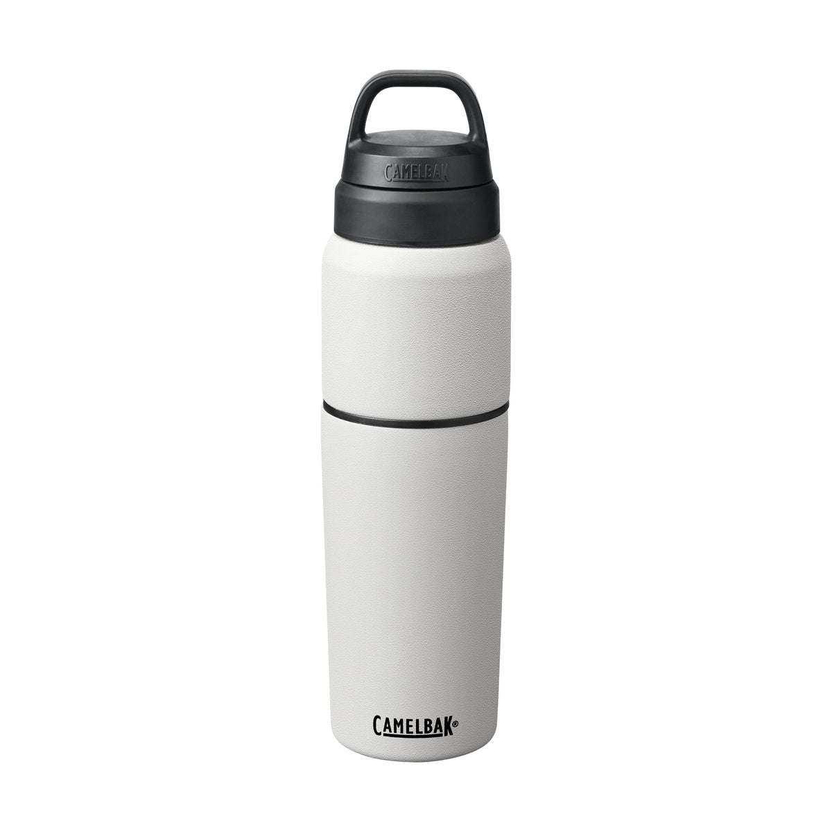 Garrafa Térmica Camelbak MultiBev 650 ml Branca, vista frontal com tampa fechada, foto 5 de 47