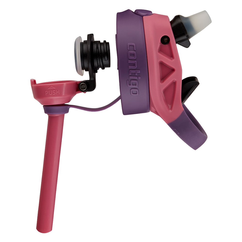 Garrafa Térmica Contigo Autospout Kids 384 ml Rosa, detalhe do bico ou canudo