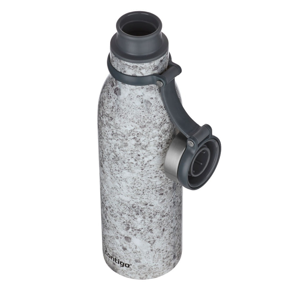 Garrafa Térmica Contigo Matterhorn THERMALOCK™ 591 ml Specked Slate, com a tampa aberta