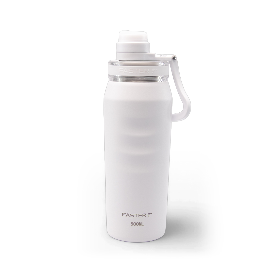 Garrafa térmica Faster Oásis 500ml na cor branca