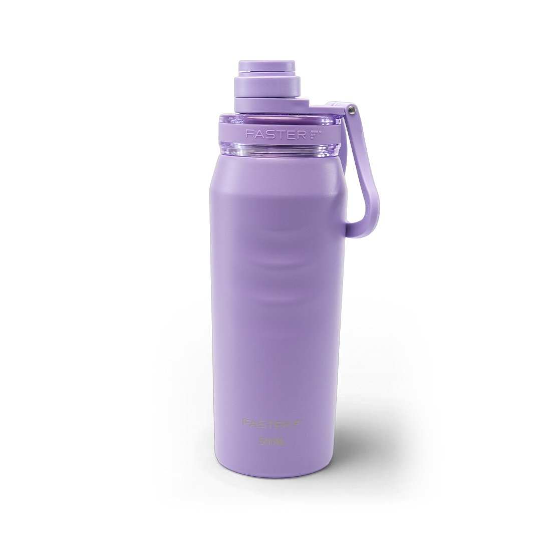 Garrafa térmica Faster Oásis 500ml na cor lilás