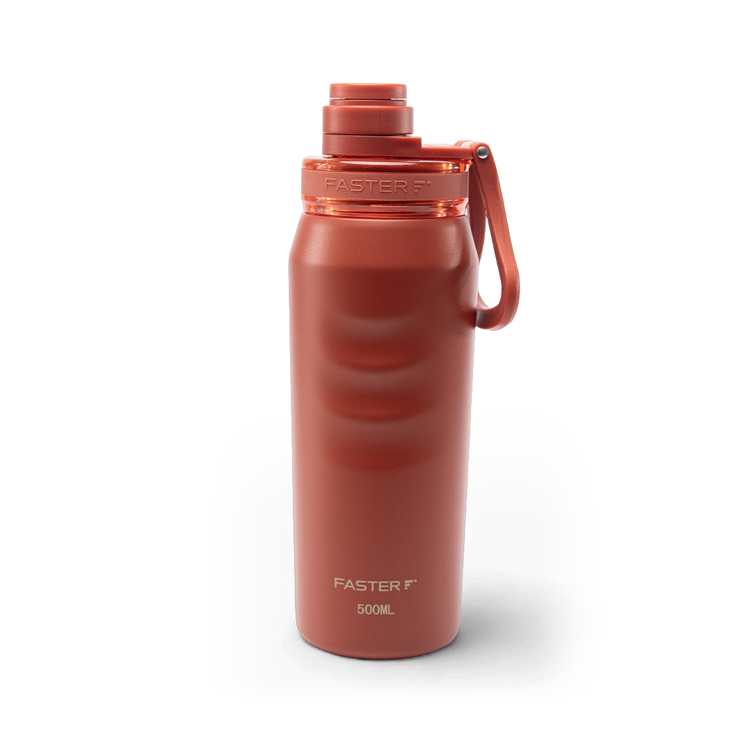Garrafa térmica Faster Oásis 500ml na cor papoula