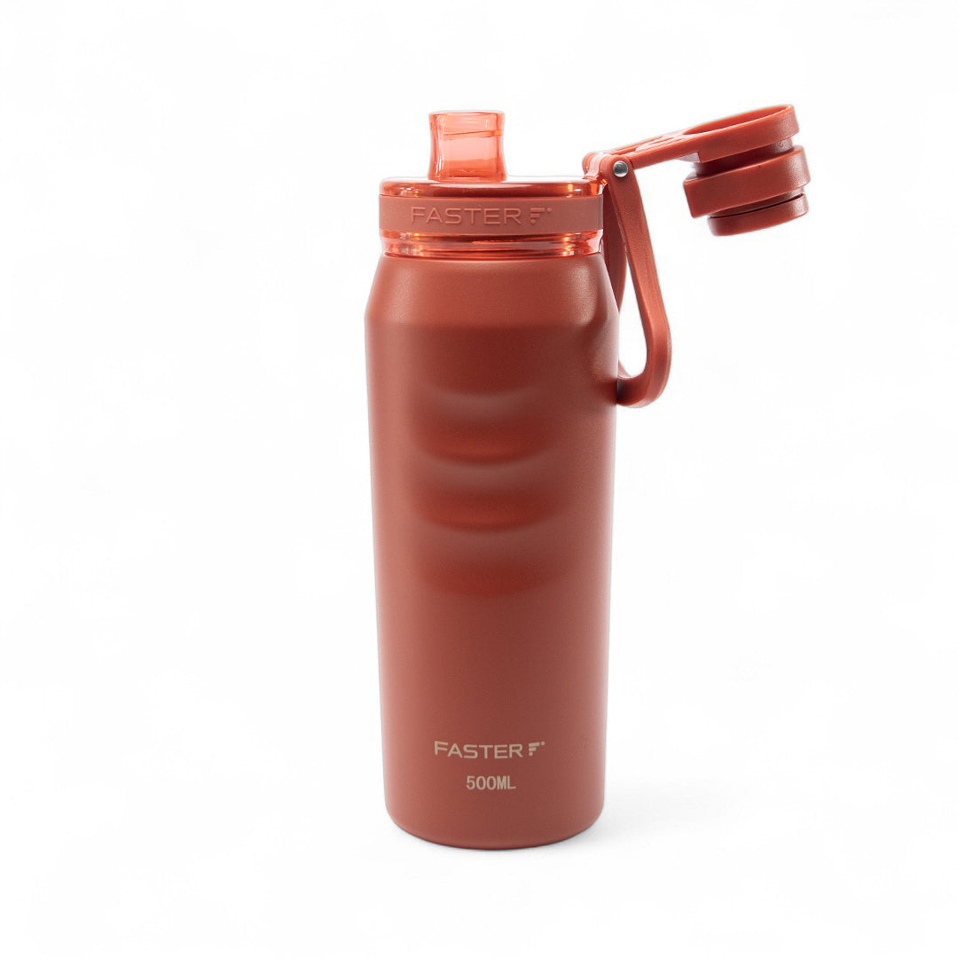 Garrafa térmica Faster Oásis 500ml na cor papoula