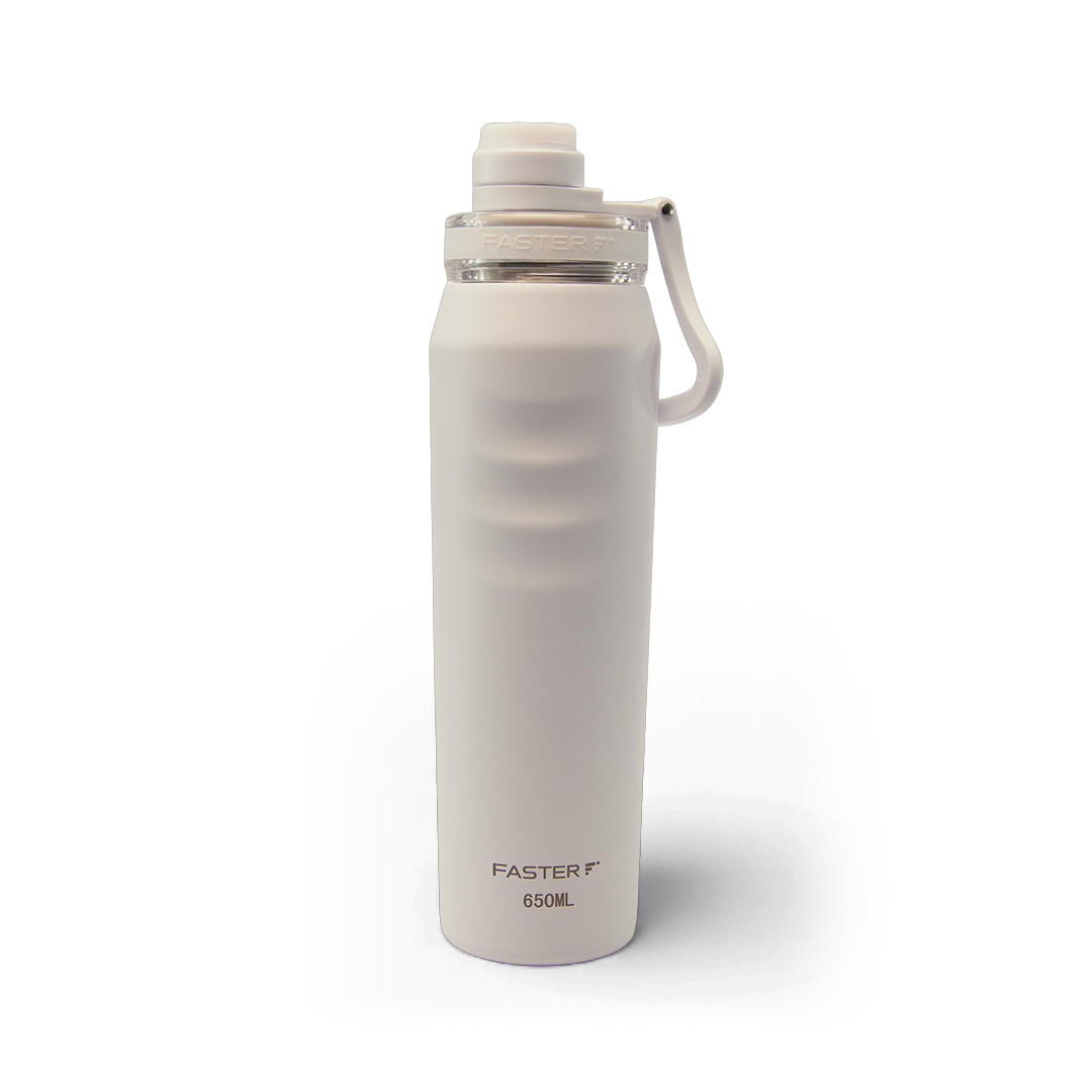 Garrafa térmica Faster Oásis 650ml na cor areia