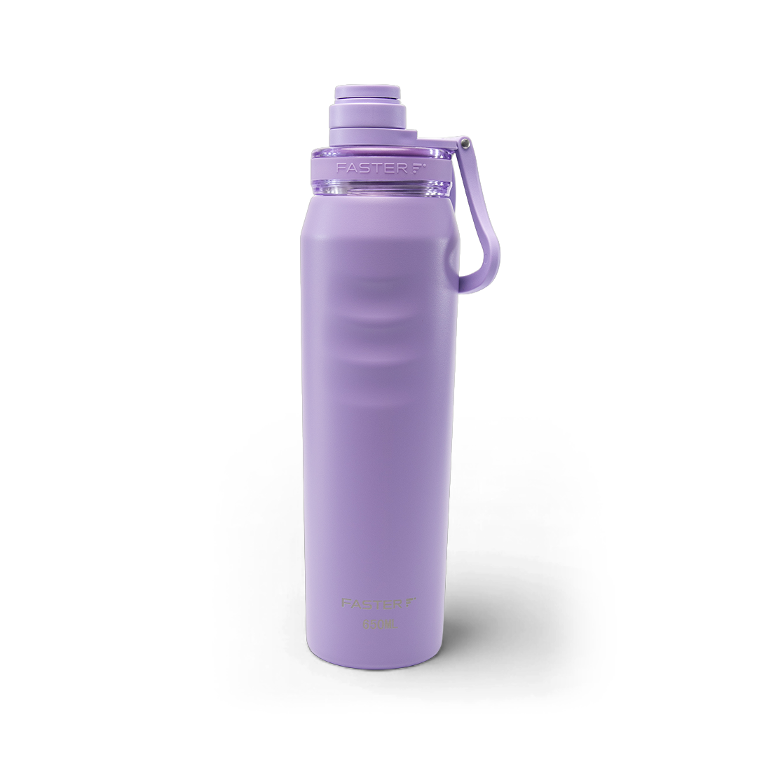 Garrafa térmica Faster Oásis 650ml na cor lilás