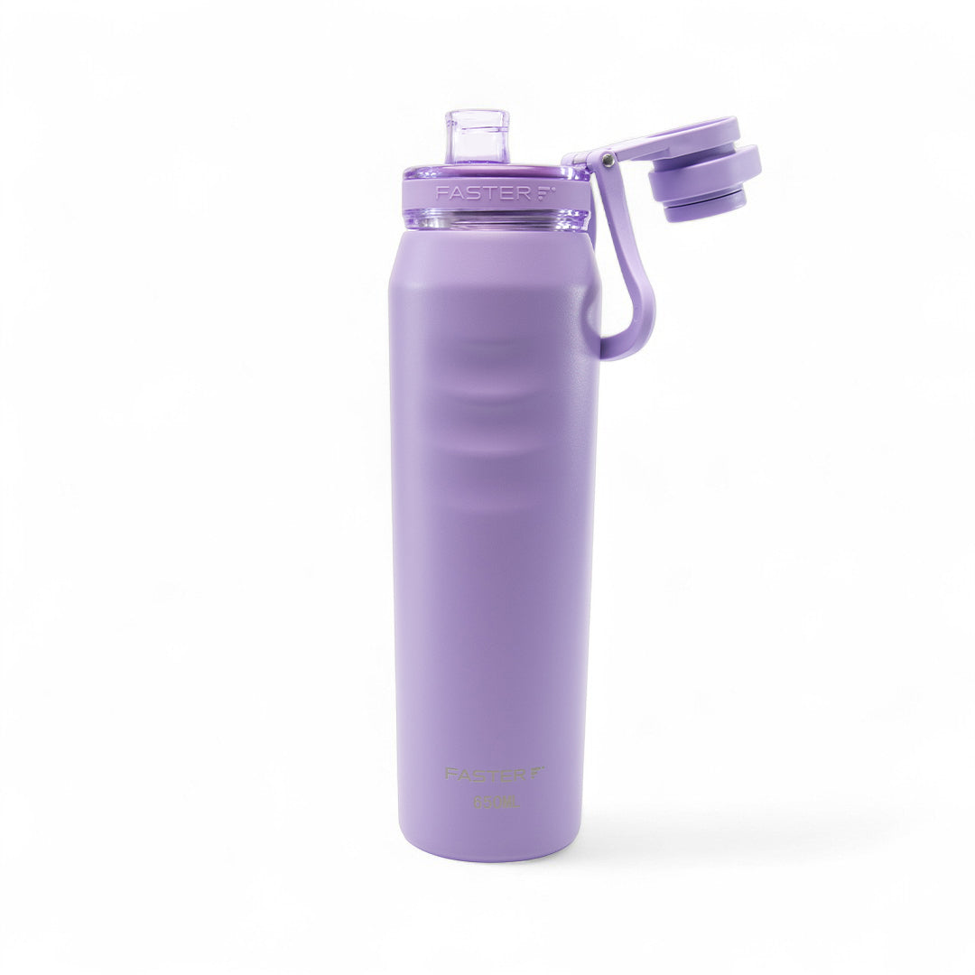 Garrafa térmica Faster Oásis 650ml na cor lilás
