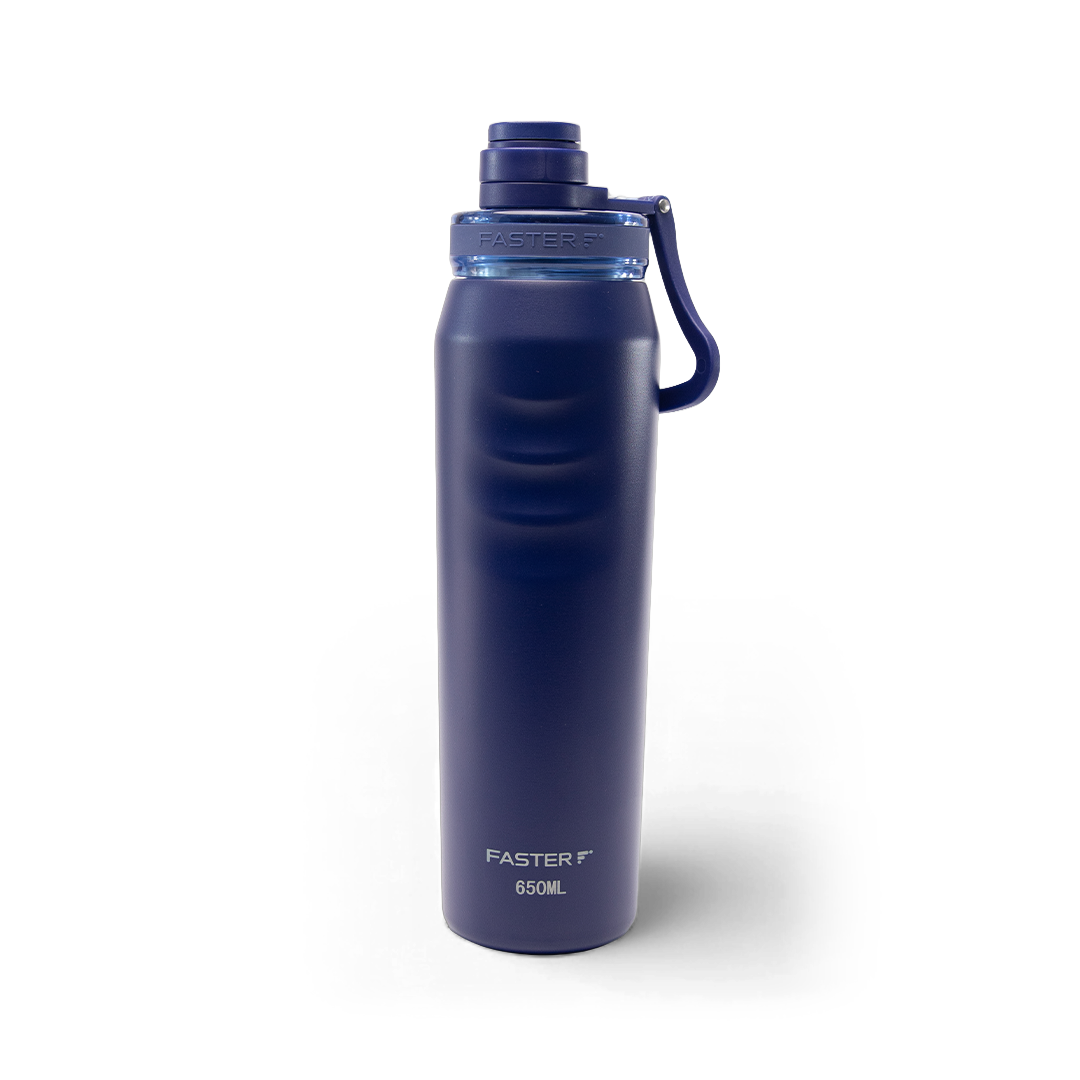 Garrafa térmica Faster Oásis 650ml na cor marinho