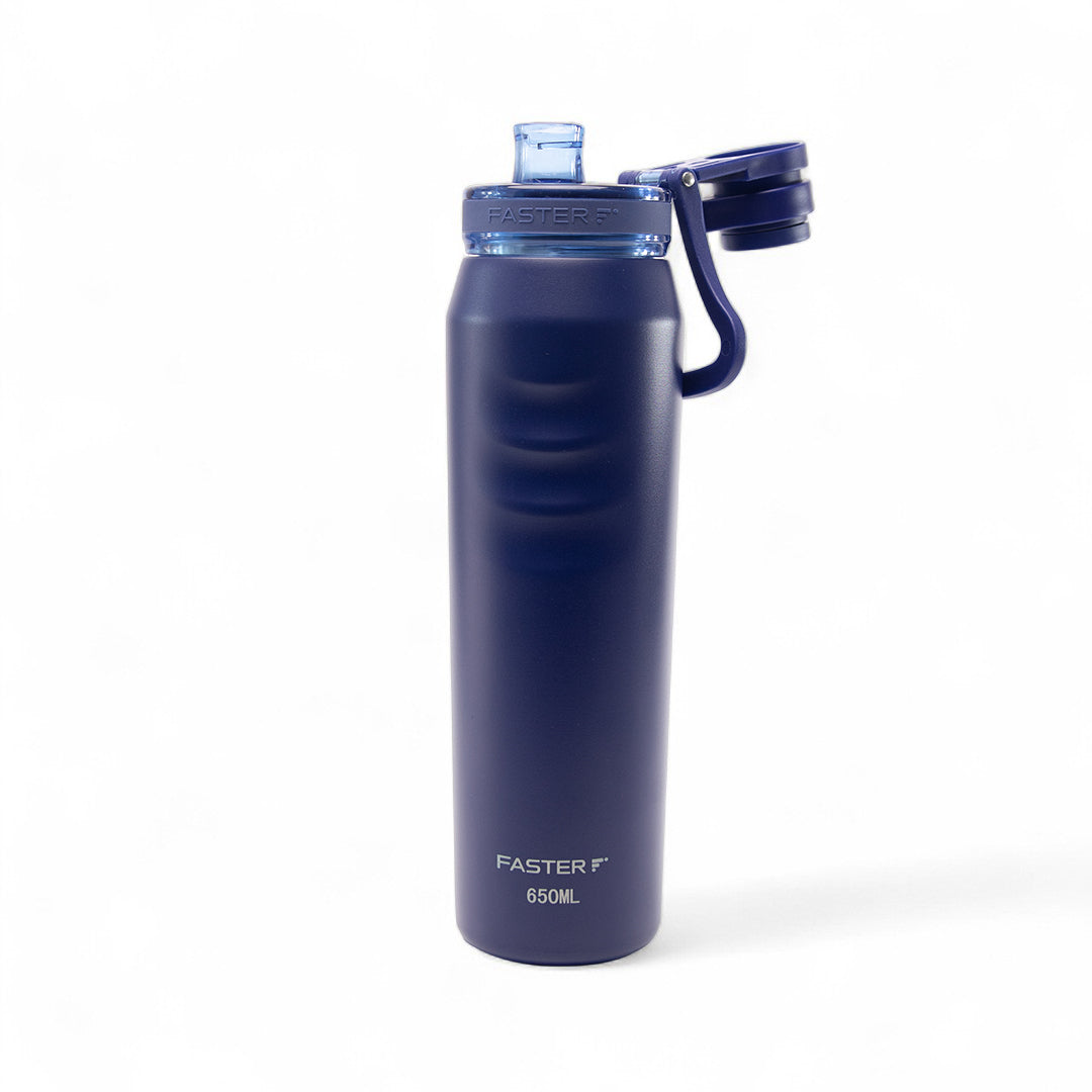 Garrafa térmica Faster Oásis 650ml na cor marinho