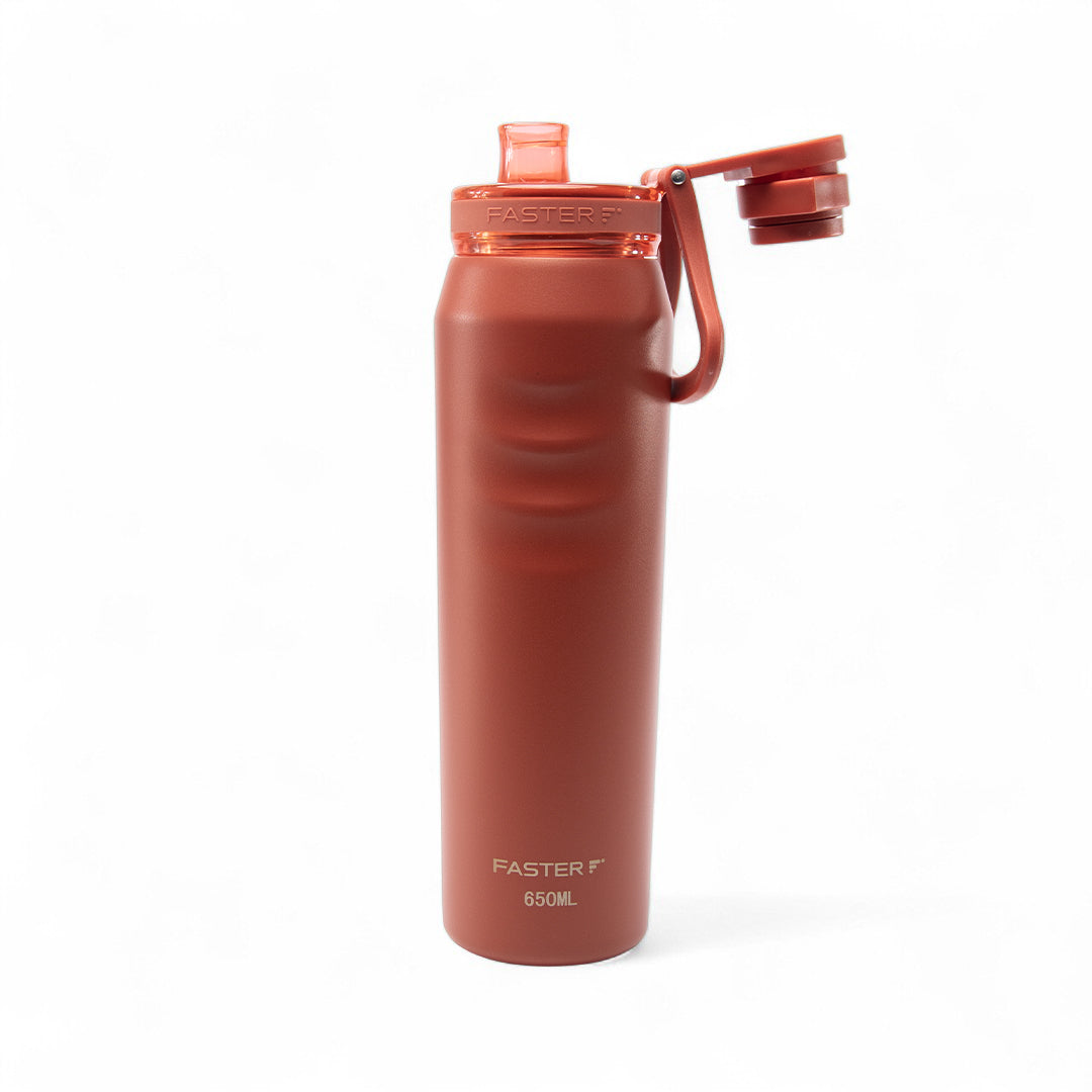 Garrafa térmica Faster Oásis 650ml na cor papoula