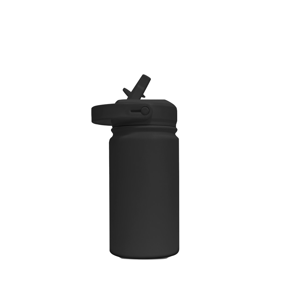 Garrafa Térmica Gocase Mini 350 ml Preta, vista frontal com tampa fechada, foto 8 de 12