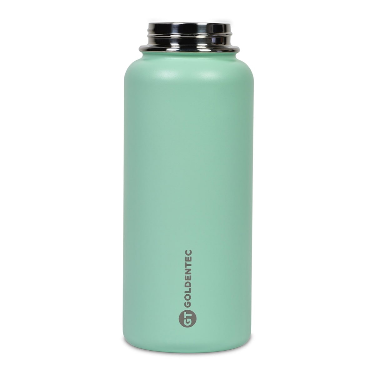Garrafa Térmica Goldentec 1000 ml Verde Menta, vista frontal com tampa aberta, foto 22 de 35