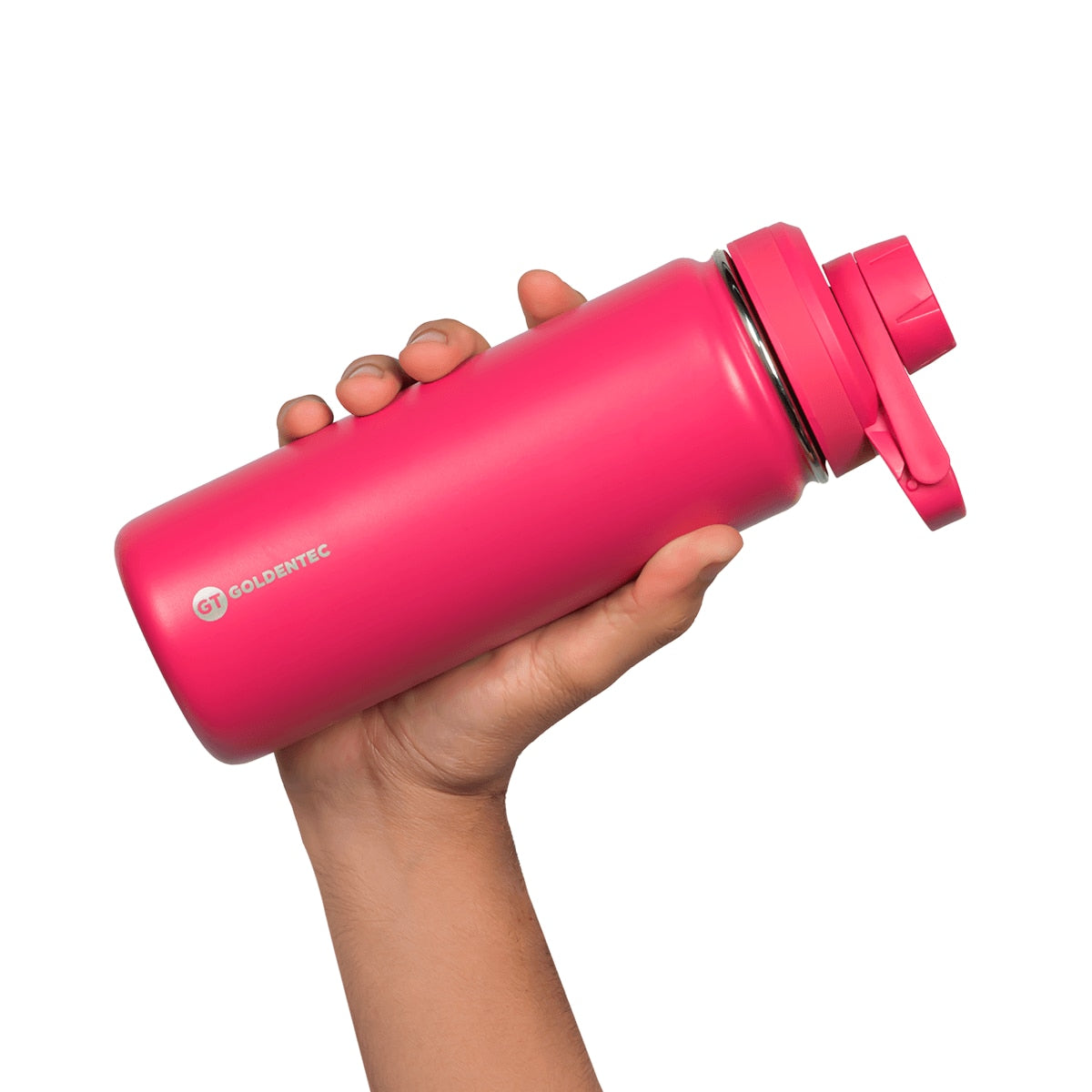Garrafa Térmica Goldentec 500ml na cor Rosa Fúcsia