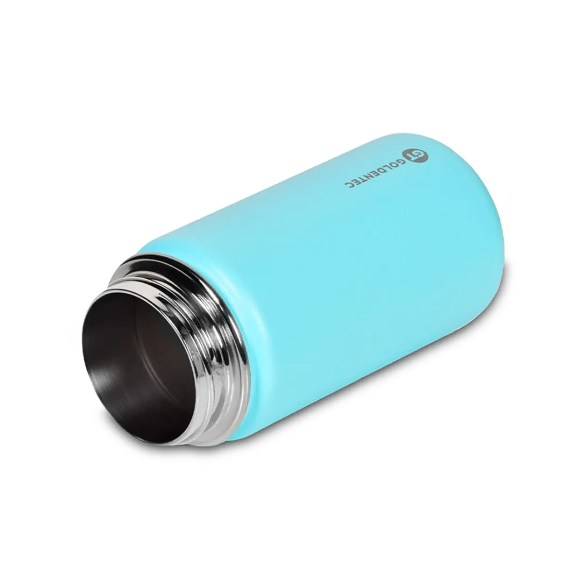 Garrafa Térmica Goldentec 350 ml Turquesa, vista de cima