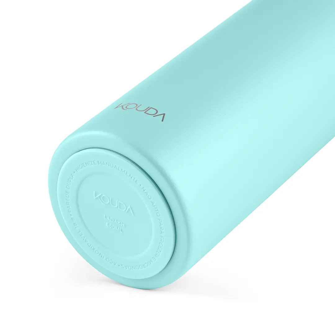Garrafa Térmica Kouda Ladakh, 660 ml Turquesa, vista da base