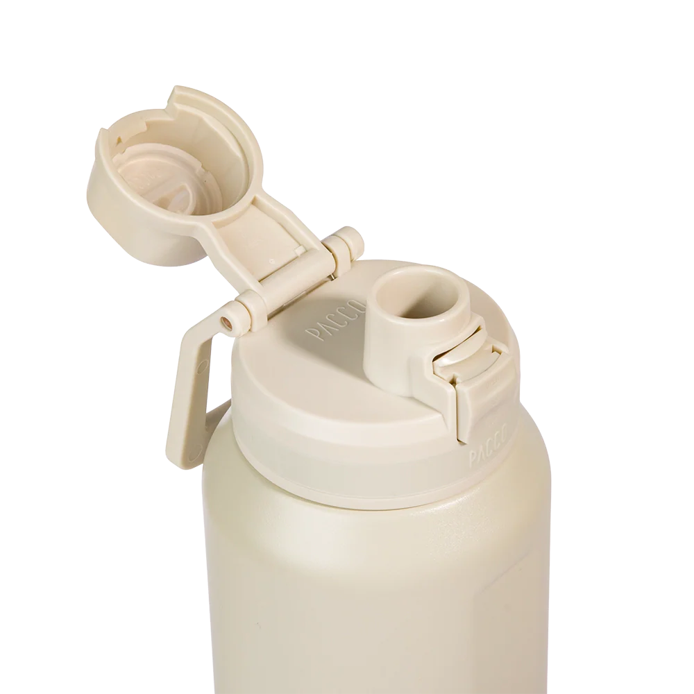 Garrafa térmica Nexa 1000ml da PACCO na cor creme