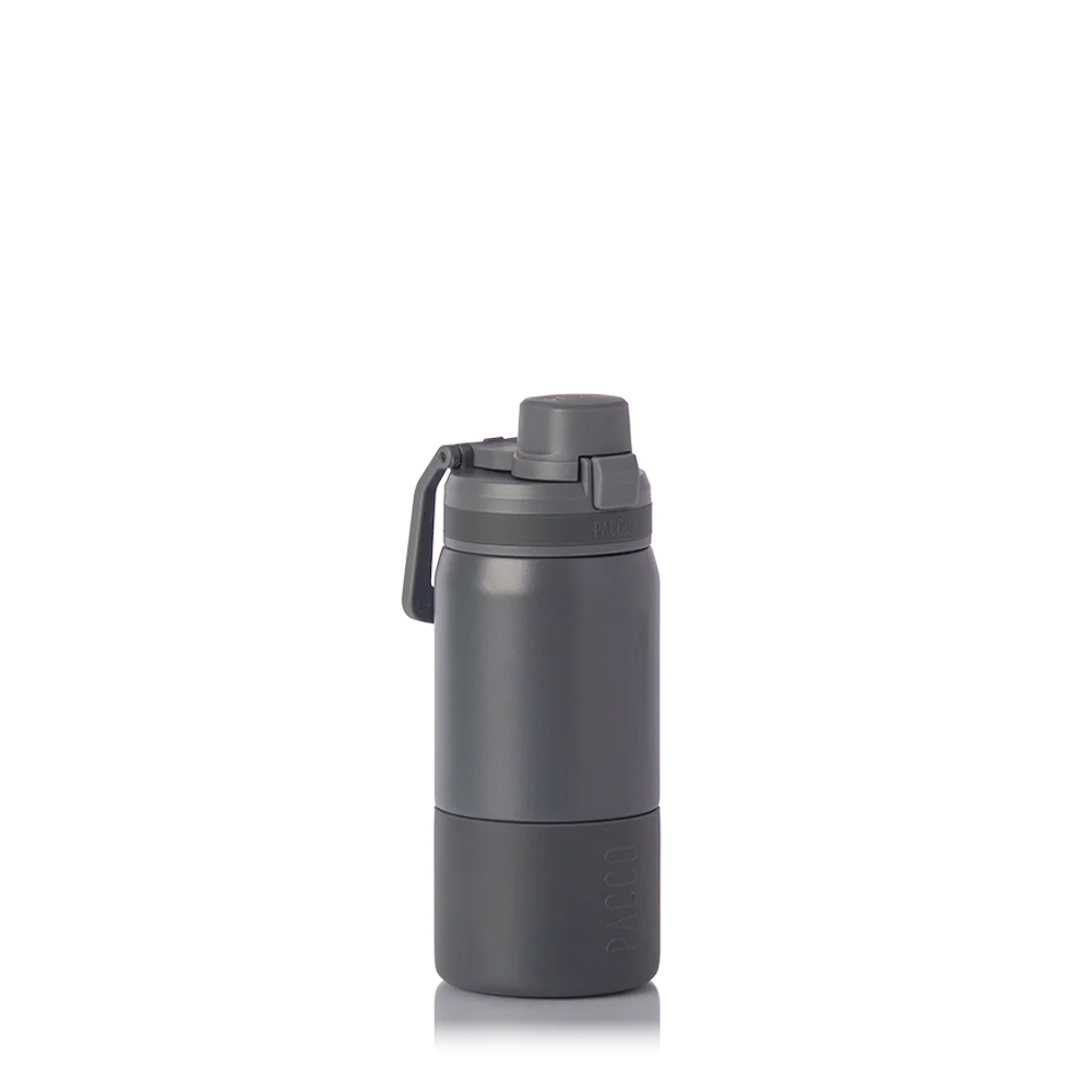 Garrafa térmica Nexa 440ml da PACCO na cor cinza