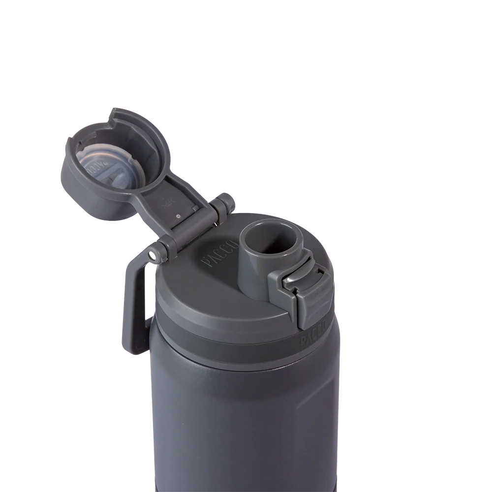 Garrafa térmica Nexa 440ml da PACCO na cor cinza