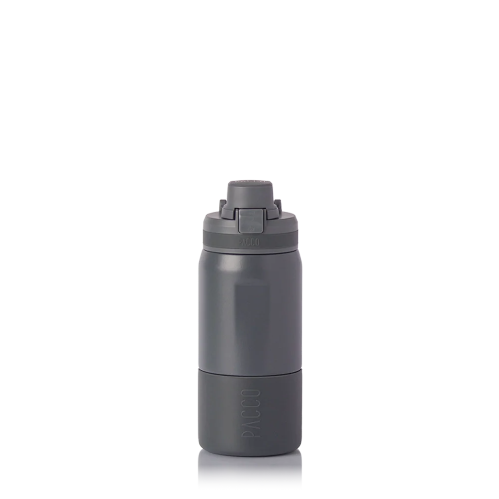 Garrafa térmica Nexa 440ml da PACCO na cor cinza
