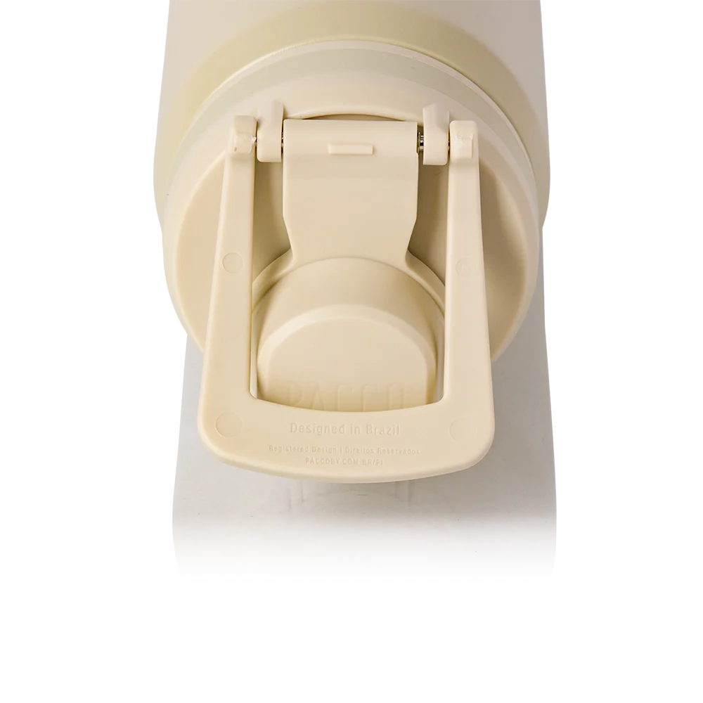 Garrafa térmica Nexa 440ml PACCO na cor creme