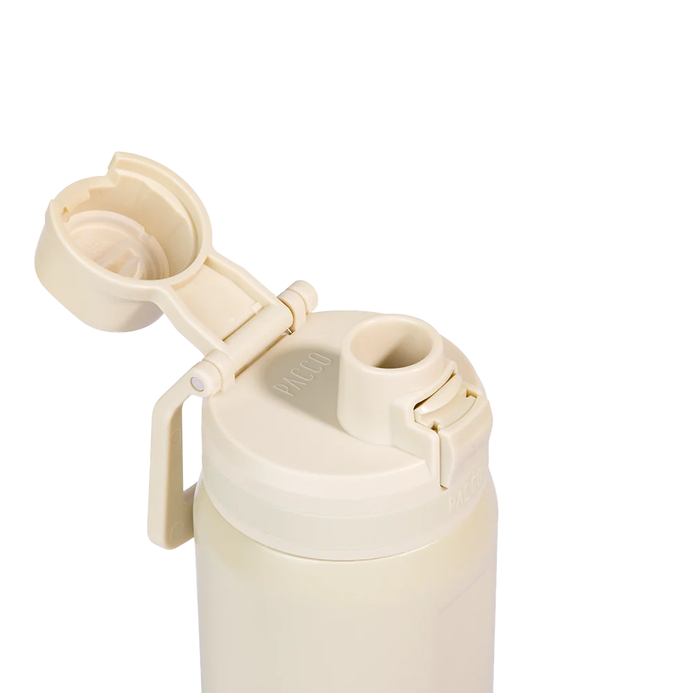 Garrafa térmica Nexa 440ml PACCO na cor creme