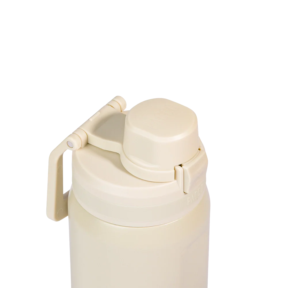 Garrafa térmica Nexa 440ml PACCO na cor creme