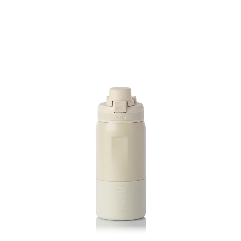 Garrafa térmica Nexa 440ml PACCO na cor creme