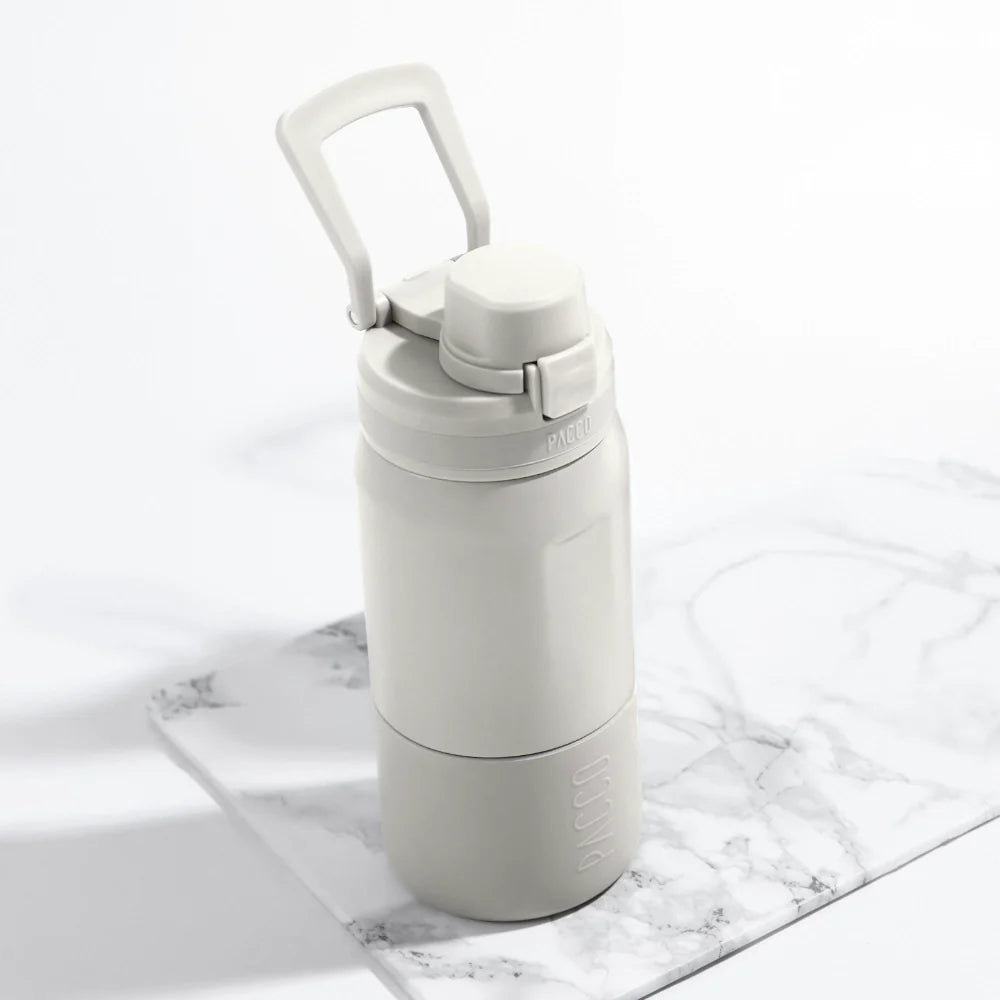 Garrafa térmica Nexa 440ml PACCO na cor creme
