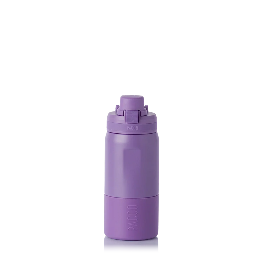 Garrafa Térmica Nexa 440 ml PACCO Purple Haze, vista frontal com tampa fechada, foto 55 de 63