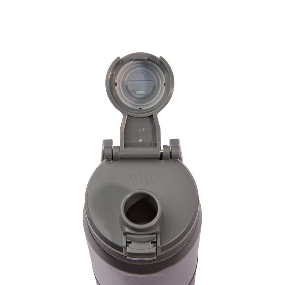 Garrafa térmica Nexa 600ml da PACCO na cor cinza
