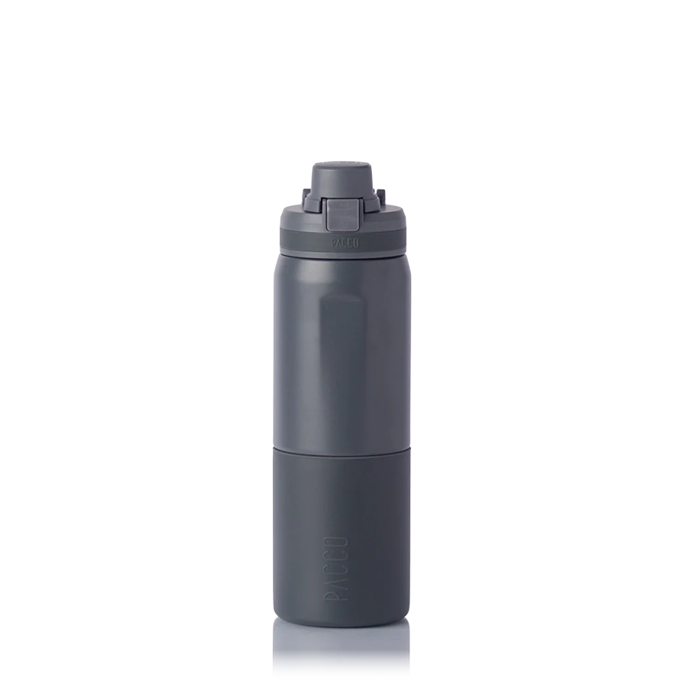 Garrafa térmica Nexa 600ml da PACCO na cor cinza