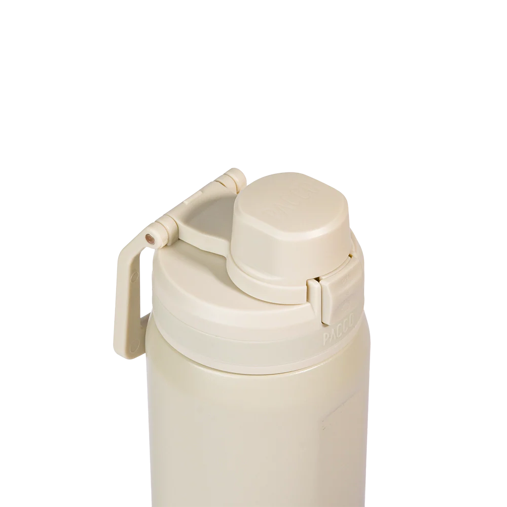 Garrafa térmica Nexa 600ml da PACCO na cor creme
