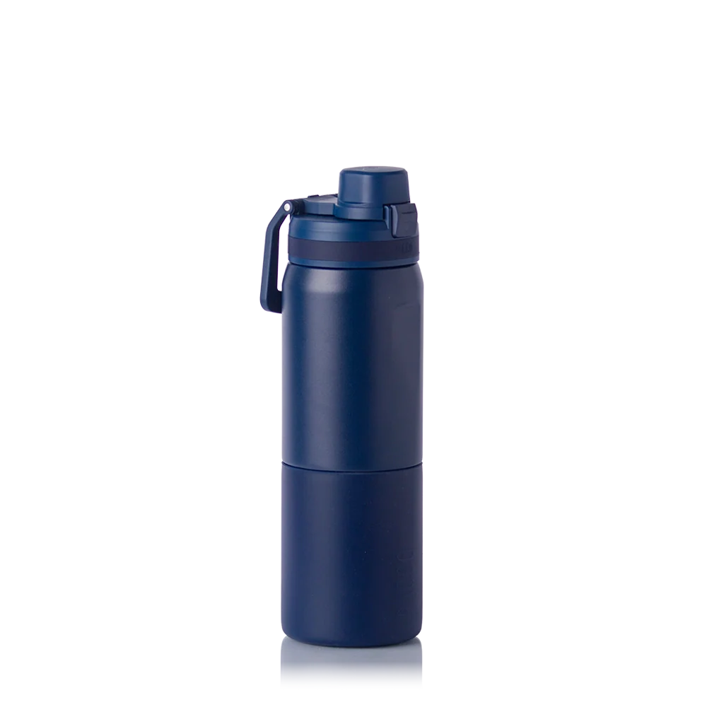 Garrafa térmica Nexa 600ml da PACCO na cor marinho