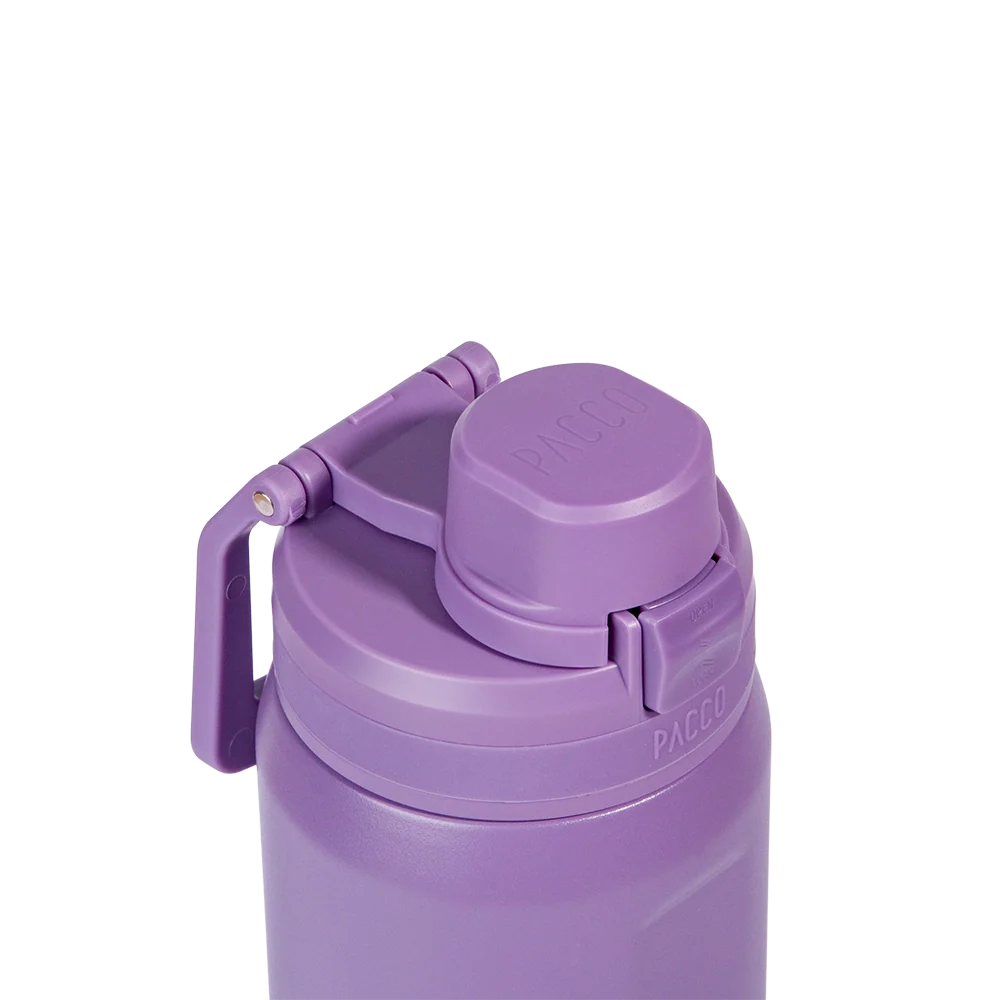 Garrafa Térmica Nexa 600 ml PACCO Purple haze, detalhe da tampa