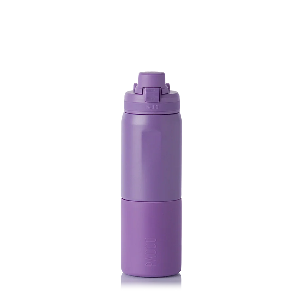 Garrafa Térmica Nexa 600 ml PACCO Purple haze, vista frontal com tampa fechada, foto 56 de 64