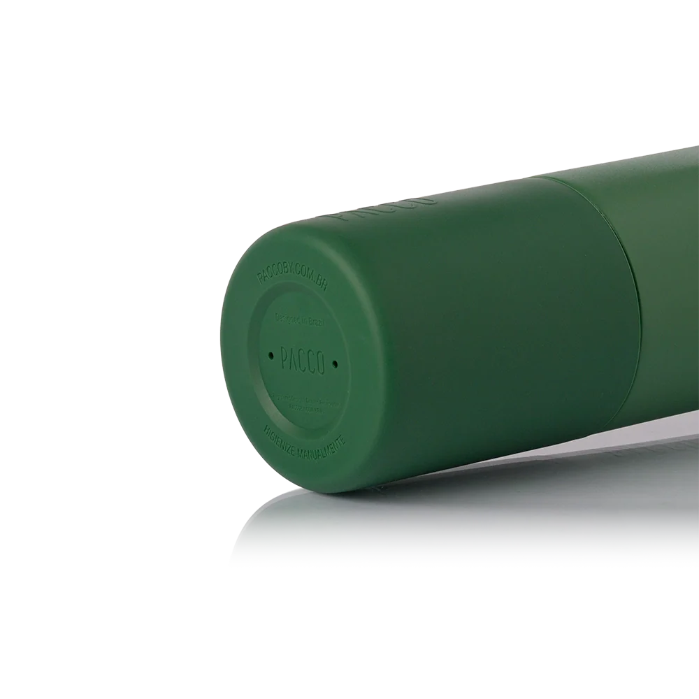 Garrafa térmica Nexa 600ml da PACCO na cor verde militar