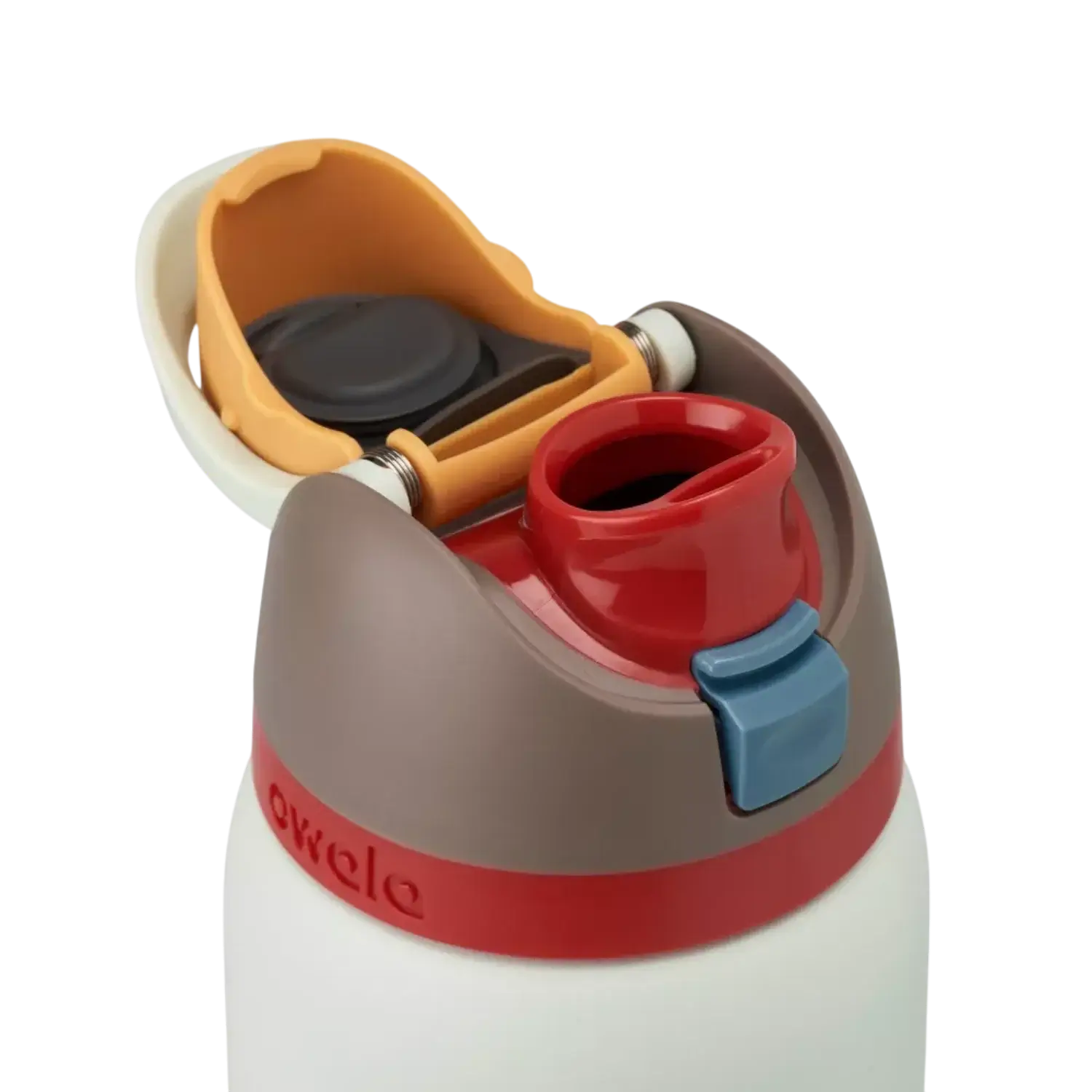 Garrafa Térmica Owala FreeSip - 710ml | 24oz em detalhe com bocal inclinado e canudo embutido para hidratação prática e moderna.