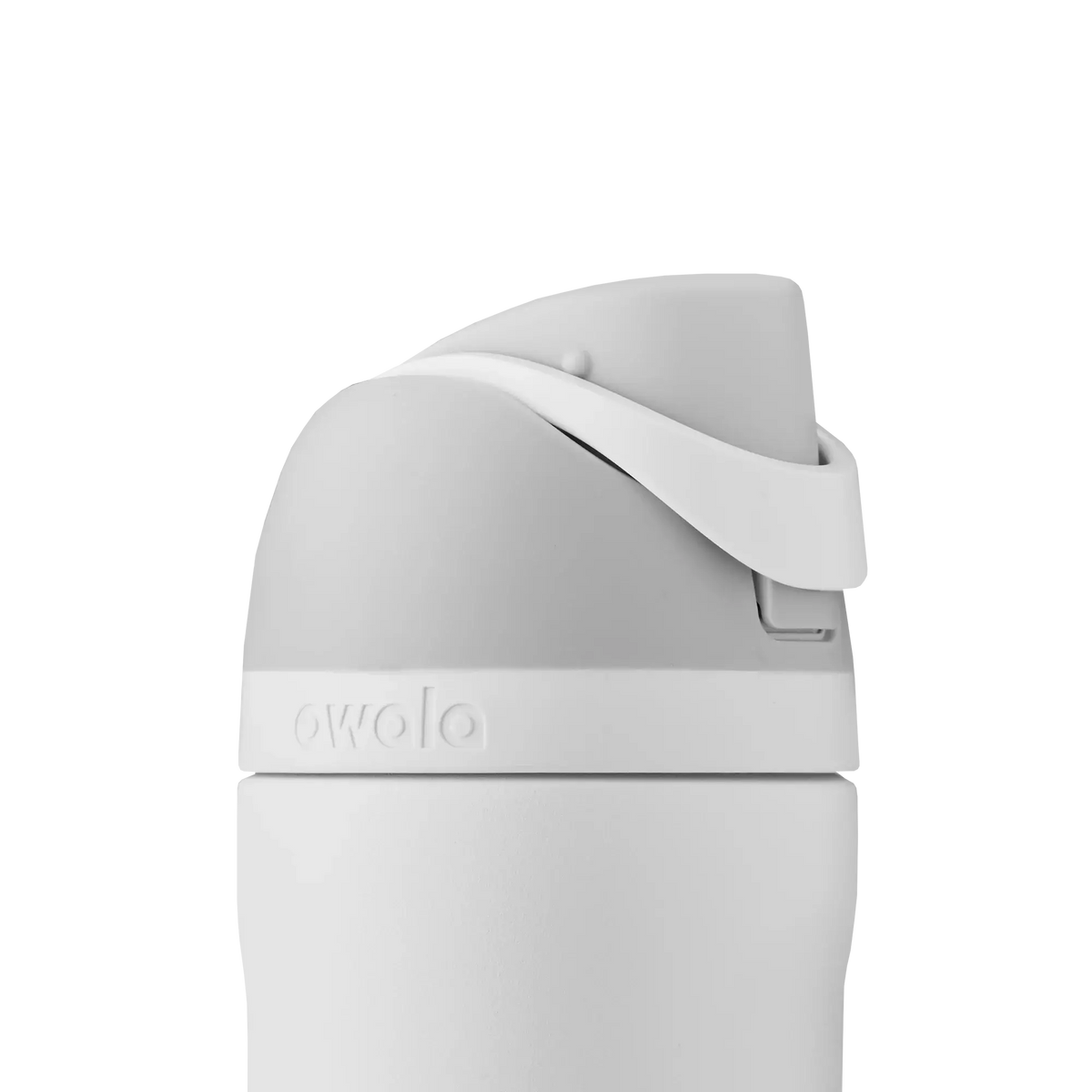 Garrafa Térmica Owala FreeSip 710ml Laço Leve White Marshmallow, detalhe da tampa