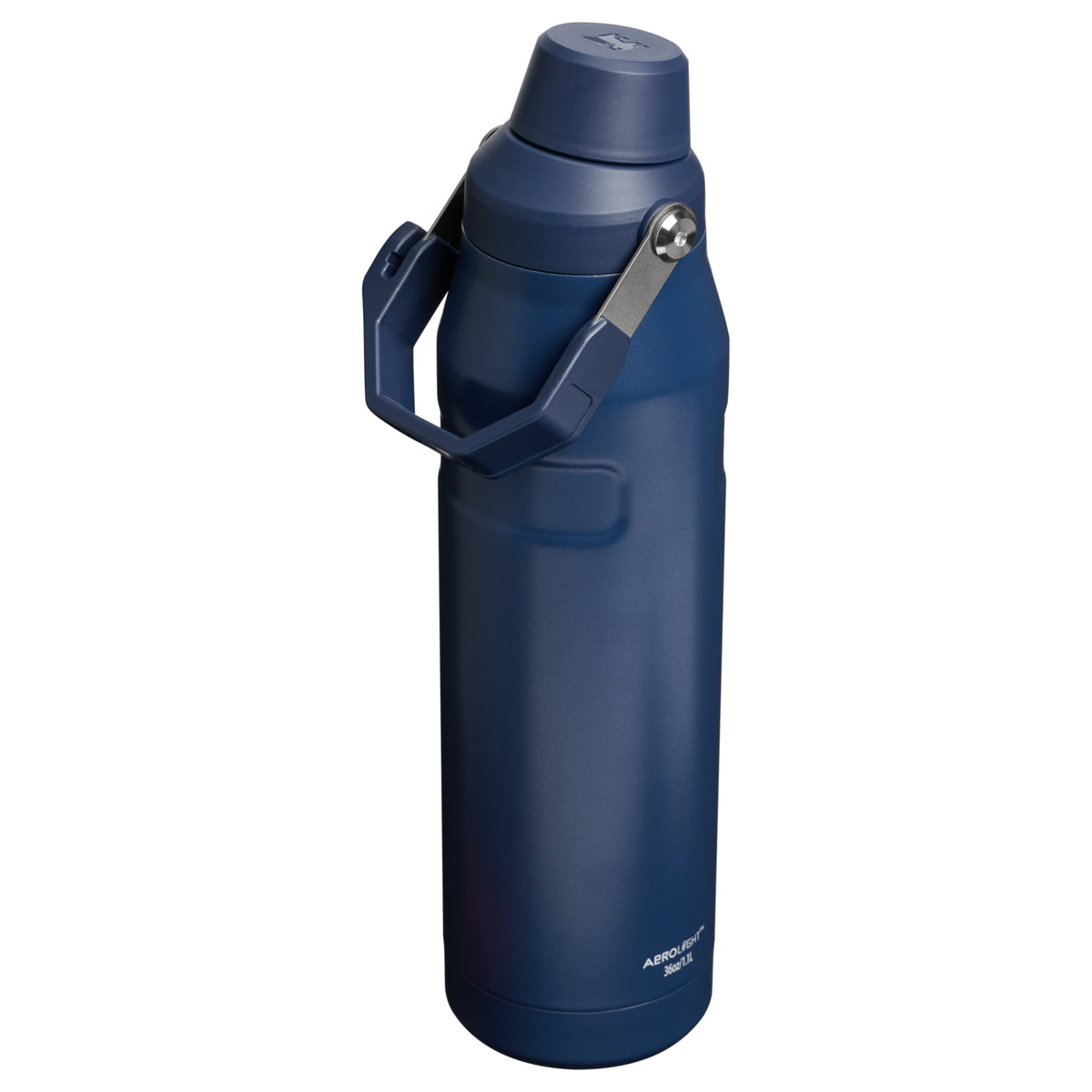 Garrafa Térmica Stanley Aerolight™ Fast Flow 1,1 L Dark Navy, vista frontal com tampa fechada, foto 53 de 63