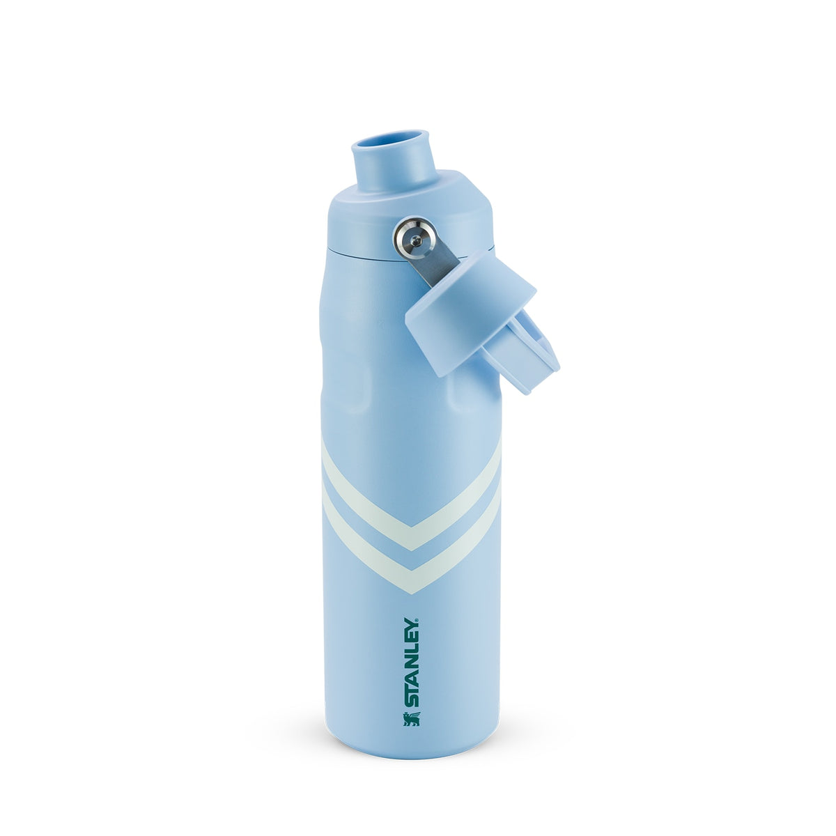 Garrafa Térmica Stanley Aerolight™ Fast Flow 710 ml Cornflower Chevron, com a tampa aberta, foto 139 de 141