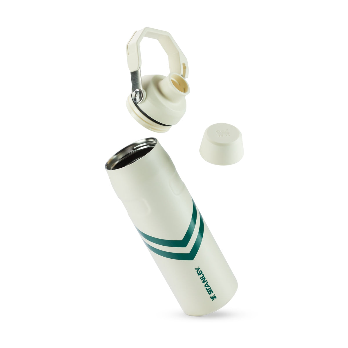 Garrafa Térmica Stanley Aerolight™ Fast Flow 710 ml Cream Chevron, com a tampa aberta, foto 134 de 141