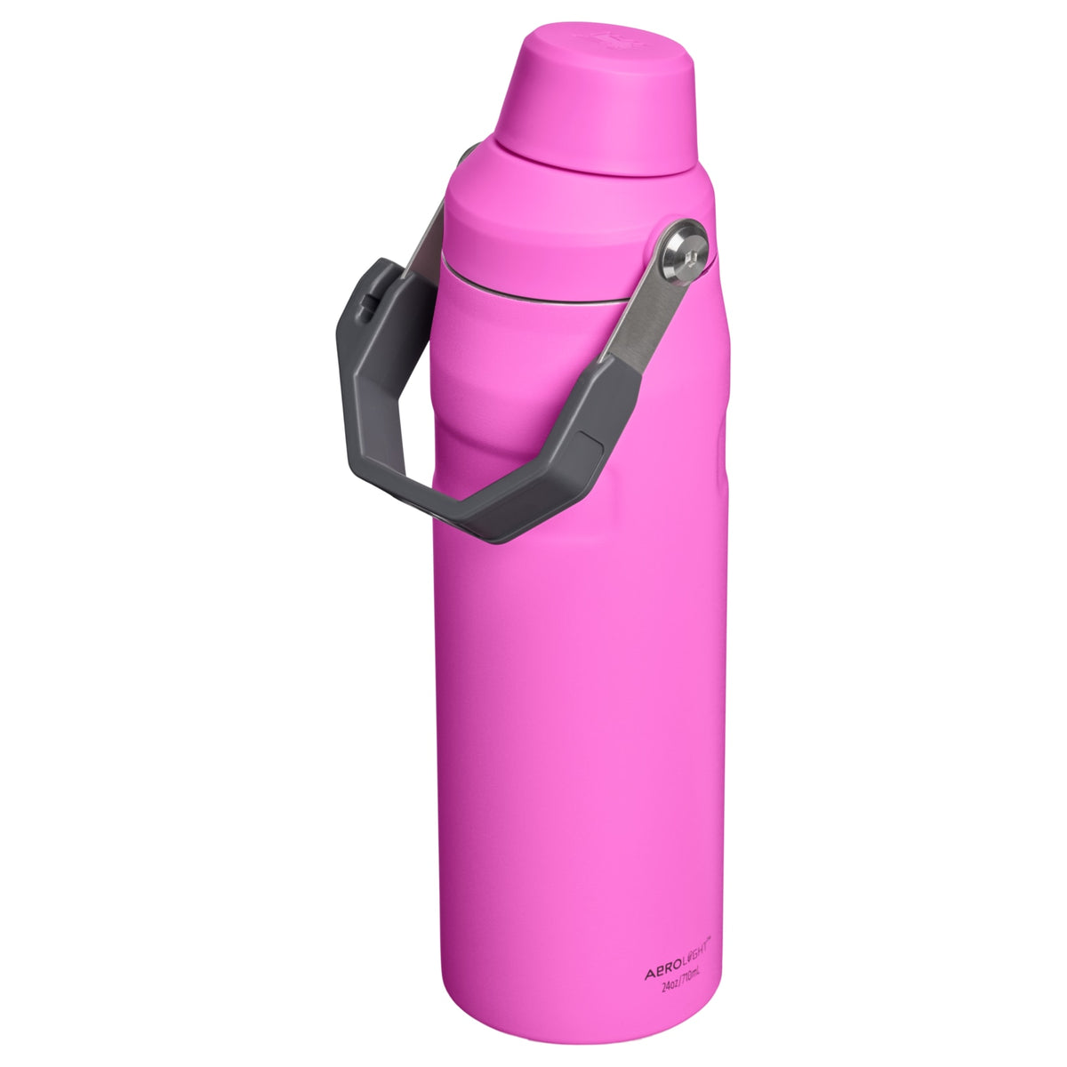 Garrafa Térmica Stanley Aerolight™ Fast Flow 710 ml Hot Pink, vista lateral com tampa fechada