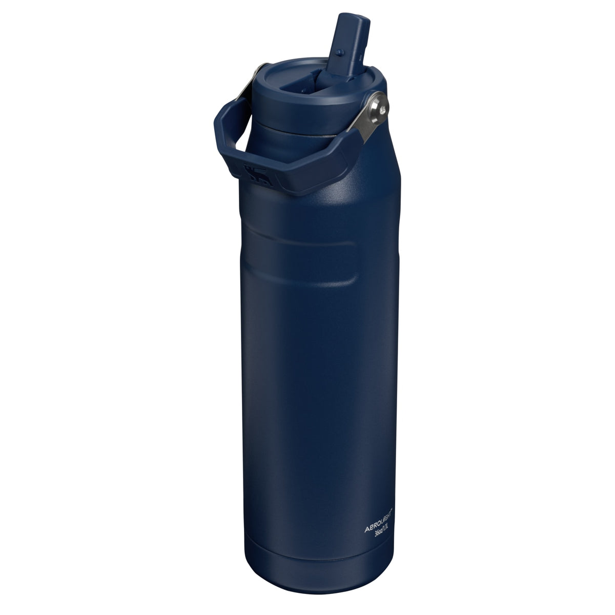 Garrafa Térmica Stanley Aerolight™ Flip Straw 1,1 L Dark Navy, vista frontal com tampa fechada, foto 41 de 45