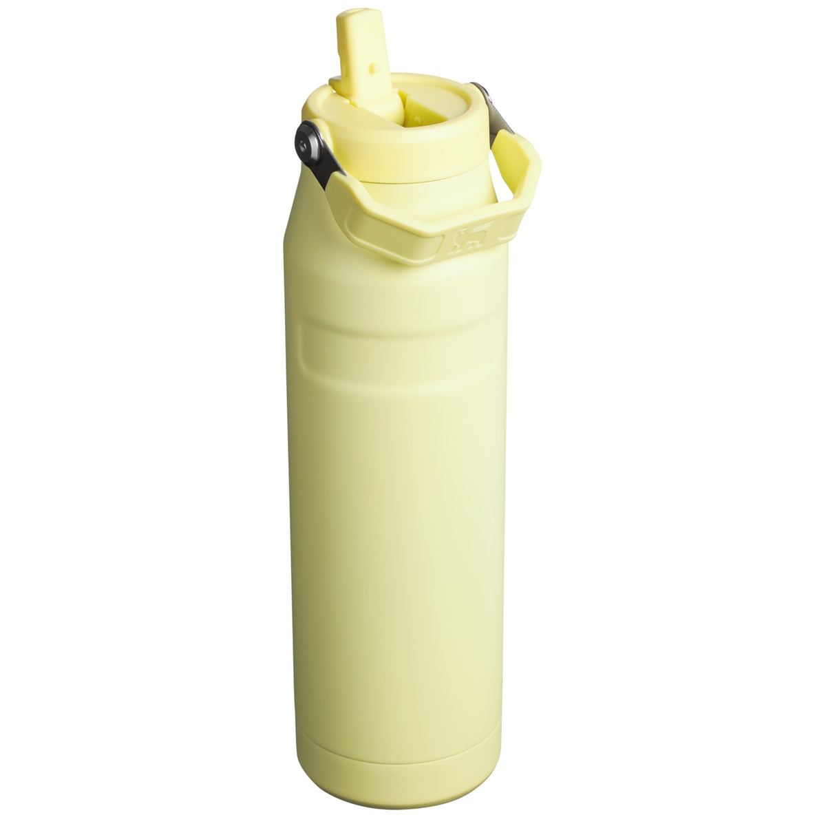 Garrafa Térmica Stanley Aerolight™ Flip Straw 1,1 L Pomelo, com a tampa aberta