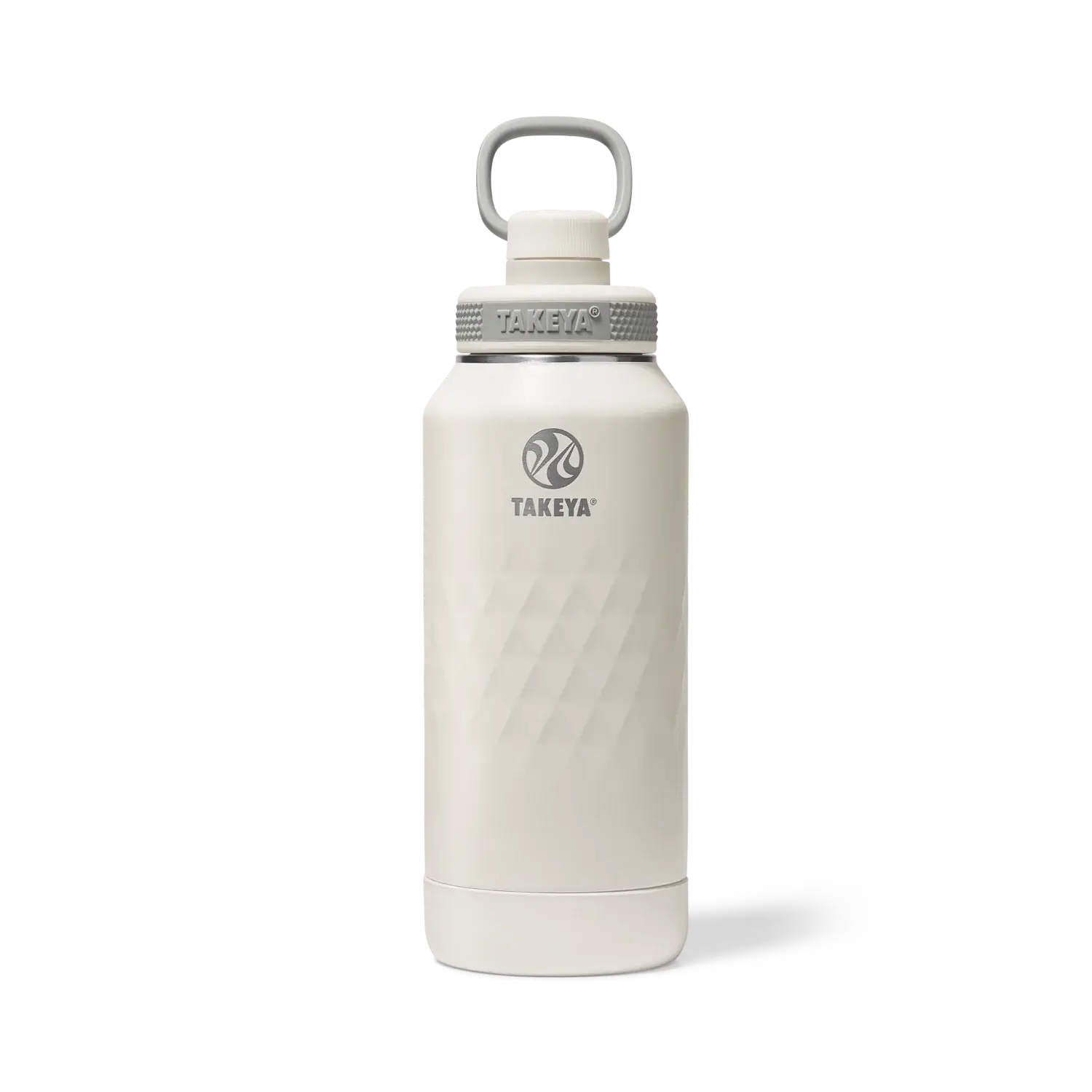 Garrafa Térmica Takeya 950ml Spout Lid Sport, isolamento triplo, mantém bebidas frias por 36h ou quentes por 14h, ideal para esportes.