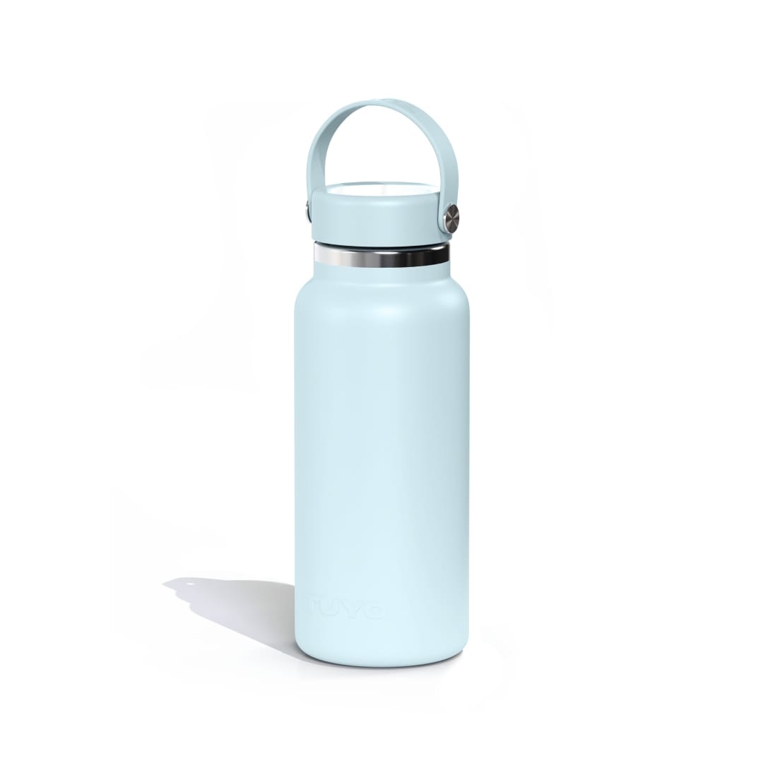 Garrafa Térmica Tuyo 1000 ml Azul Névoa, vista frontal com tampa fechada, foto 43 de 92