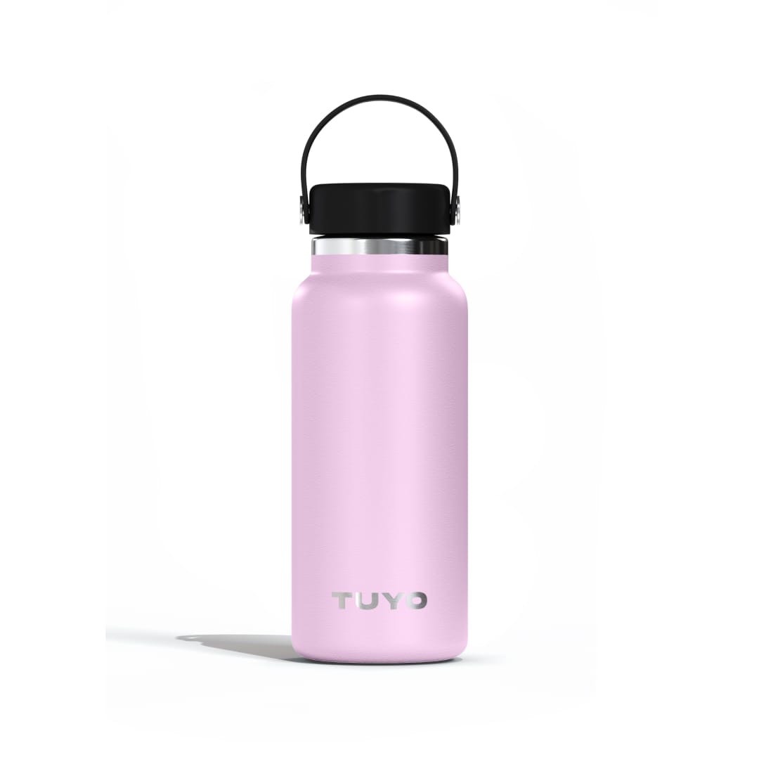 Garrafa Térmica Tuyo 1000 ml Lilás, vista frontal com tampa fechada