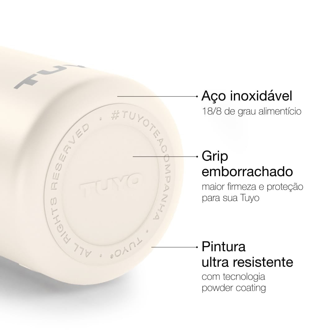 Garrafa Térmica Tuyo 1000 ml Off White, infográfico com as características, foto 20 de 92