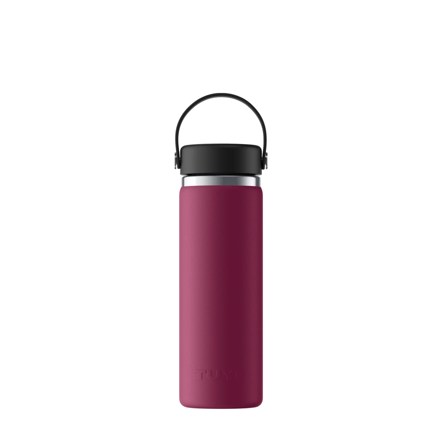 Garrafa Térmica Tuyo - 600ml em inox vermelho com design moderno, ideal para manter bebidas quentes por 12h e frias por 24h.