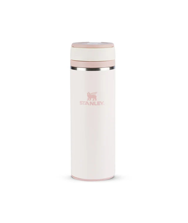 Garrafa térmica Twist Flip Stanley 354ml na cor Rose Quartz